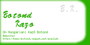 botond kazo business card