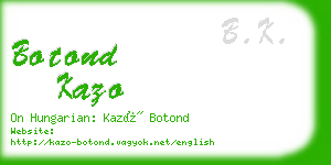 botond kazo business card